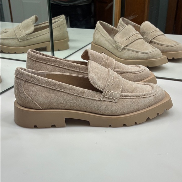 Dolce Vita Shoes - Dolce Vita Cream/Tan Suede Penny Loafers NWOT Size 9